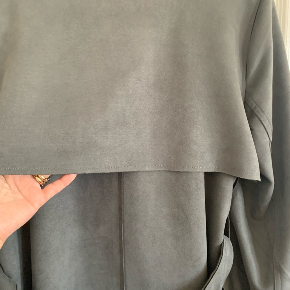 Black Label Couture Love for Humanity
Couture Grey Suede Trench Coat - Picture 9 of 10